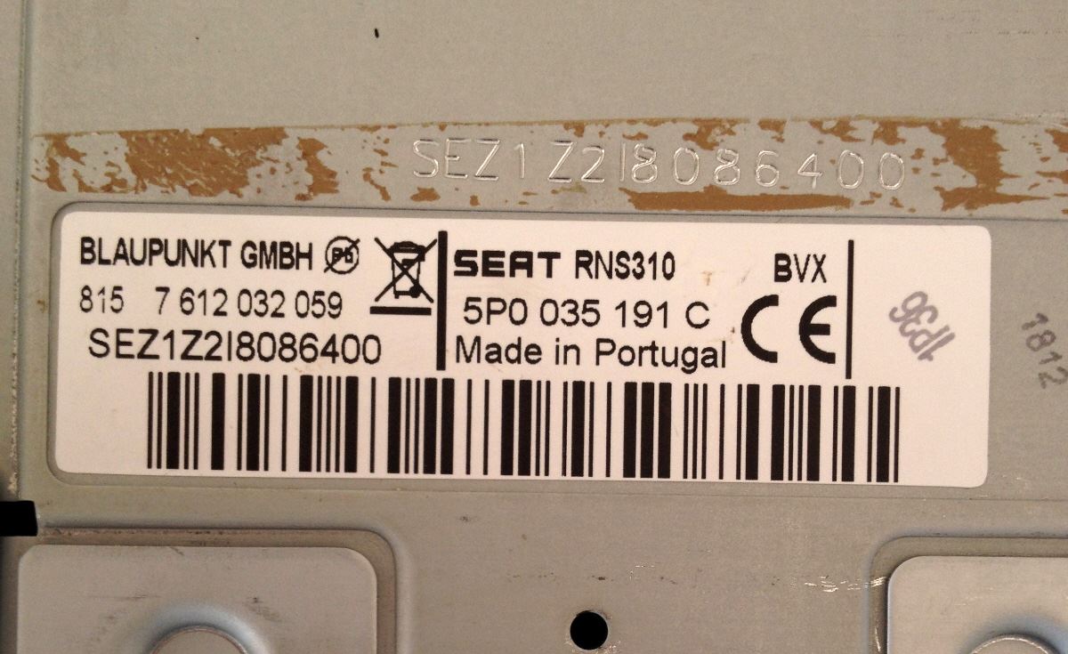 Audi Radio Code AUZ5Z6 Concert 8N0 035 186 A
